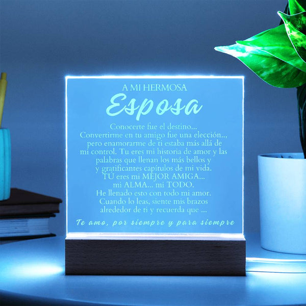 Regalo Para Esposa | Mejor amiga mi alma | Placa de Acrílico Grabada
