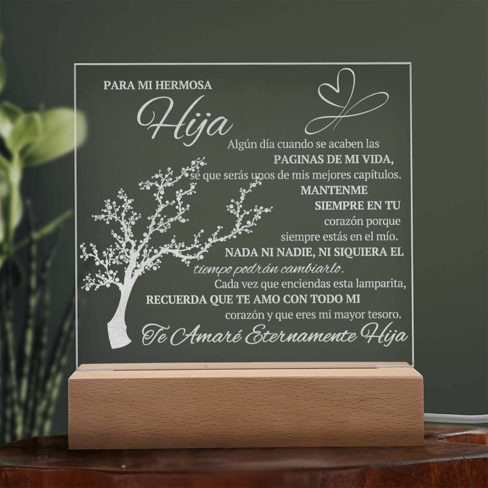 Regalo para hija | Tu felicidad es mi todo | Placa de acrílico