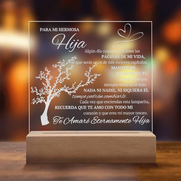Regalo para hija | Tu felicidad es mi todo | Placa de acrílico