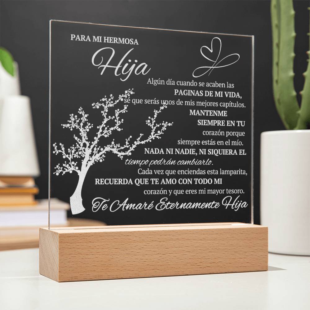 Regalo para hija | Tu felicidad es mi todo | Placa de acrílico