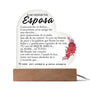 Regalo Para Novia/Esposa | Te Amo | Placa de Acrílico con Corazón Impreso