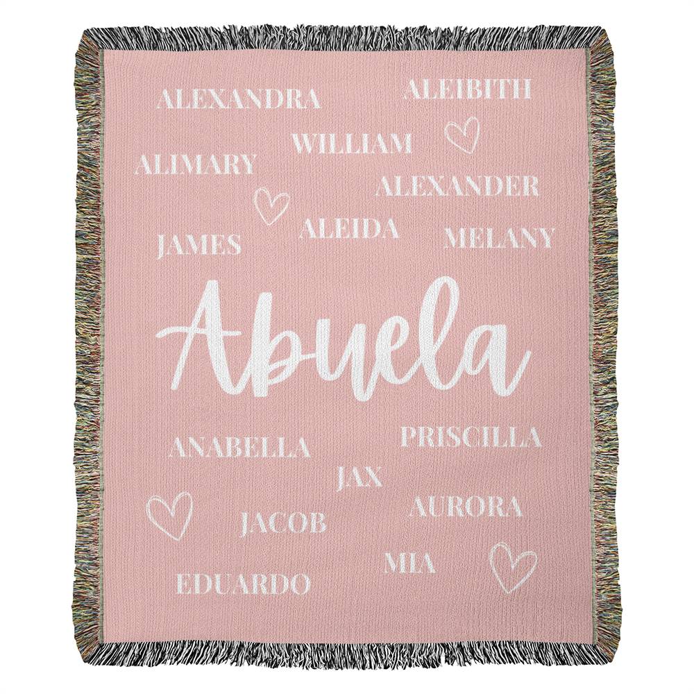 Manta Tejida Personalizada abuela
