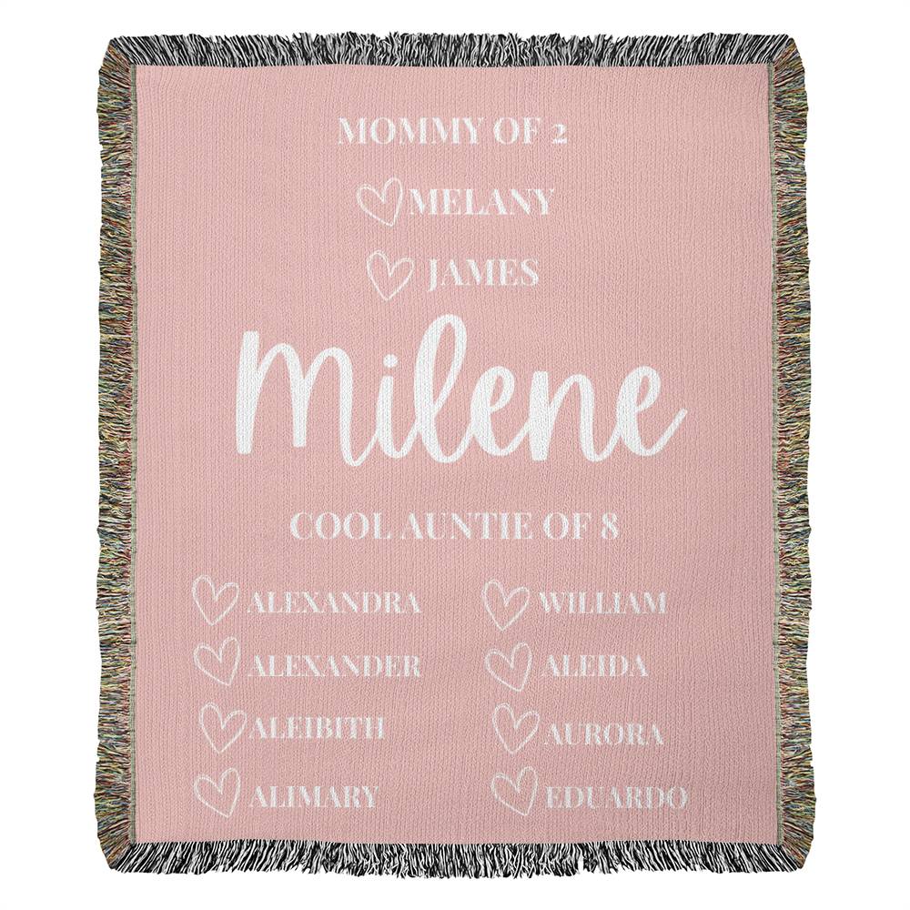 Manta Tejida Personalizada. MIlene