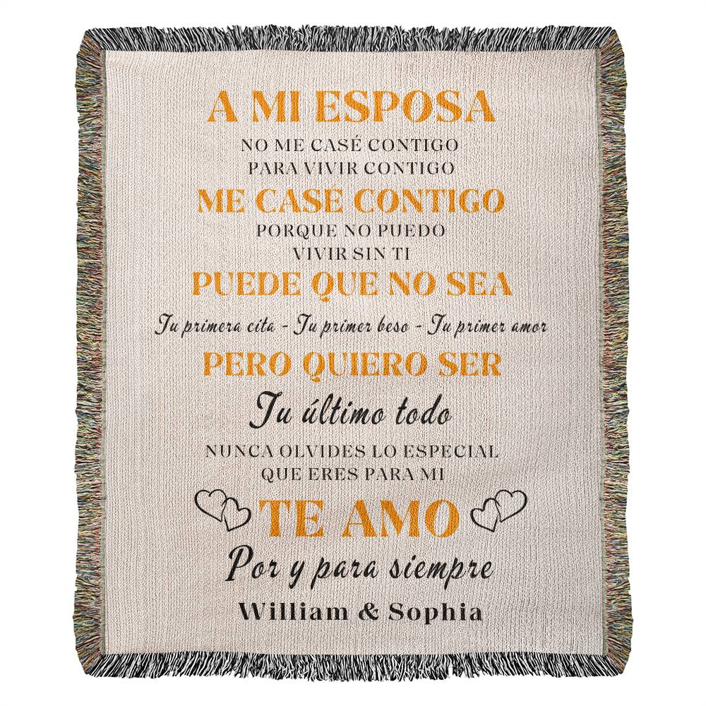 Regalo para esposa | Ti ultimo todo | Manta