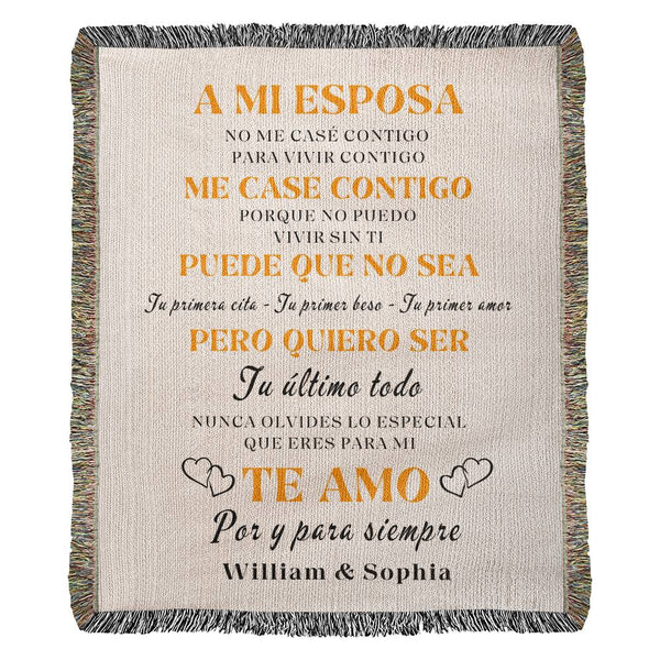 Regalo para esposa | Ti ultimo todo | Manta