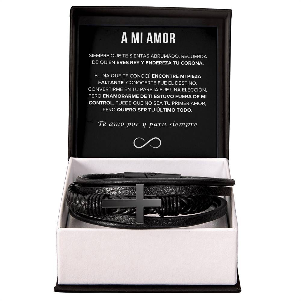 Regalo Para Novio/Esposo | Mi Compañero Infinito | Pulsera Cruzada