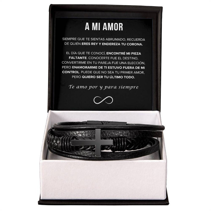 Regalo Para Novio/Esposo | Mi Compañero Infinito | Pulsera Cruzada