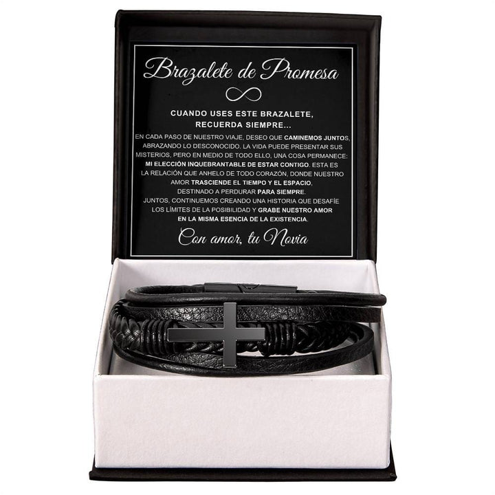 Regalo Para Novio/Esposo | Siempre Contigo | Pulsera Cruzada