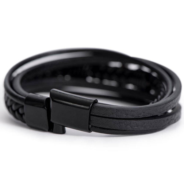 Pulsera de Cuero Cruzada para Hombre - gift