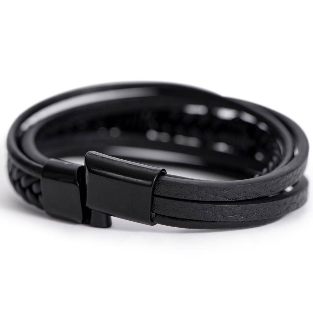 Pulsera de Cuero Cruzada para Hombre - gift