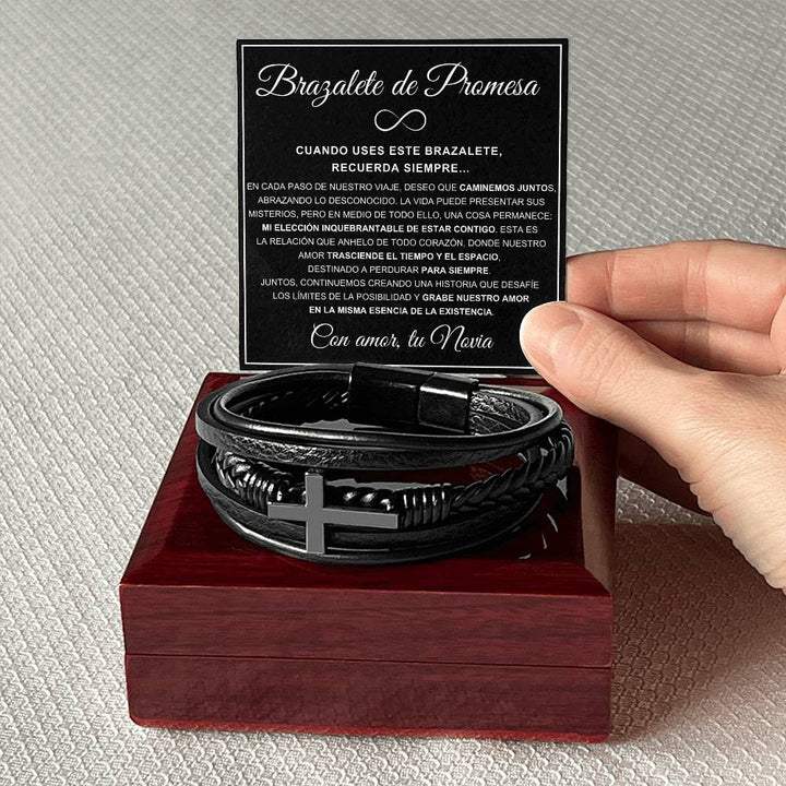 Regalo Para Novio/Esposo | Siempre Contigo | Pulsera Cruzada