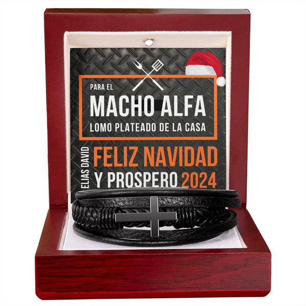 Pulsera de Cuero Cruzada para Hombre - gift
