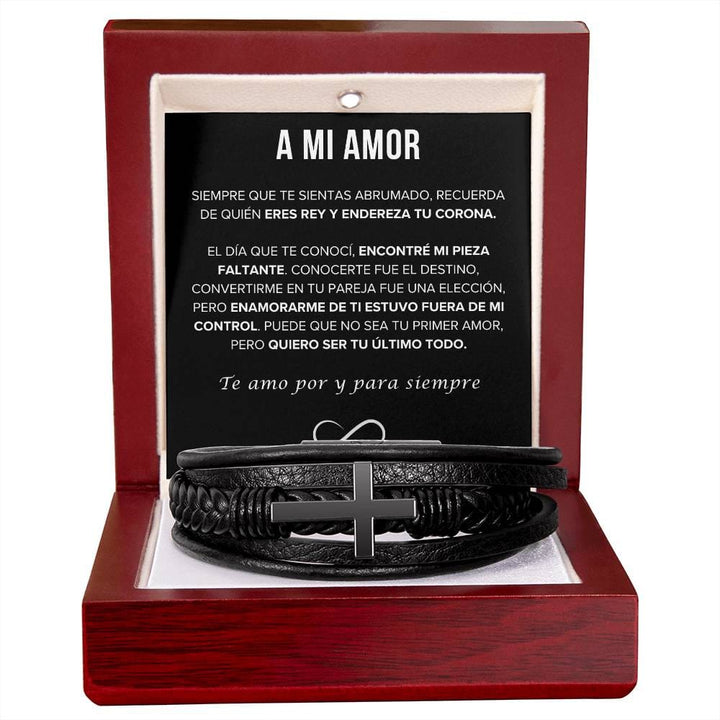 Regalo Para Novio/Esposo | Mi Compañero Infinito | Pulsera Cruzada