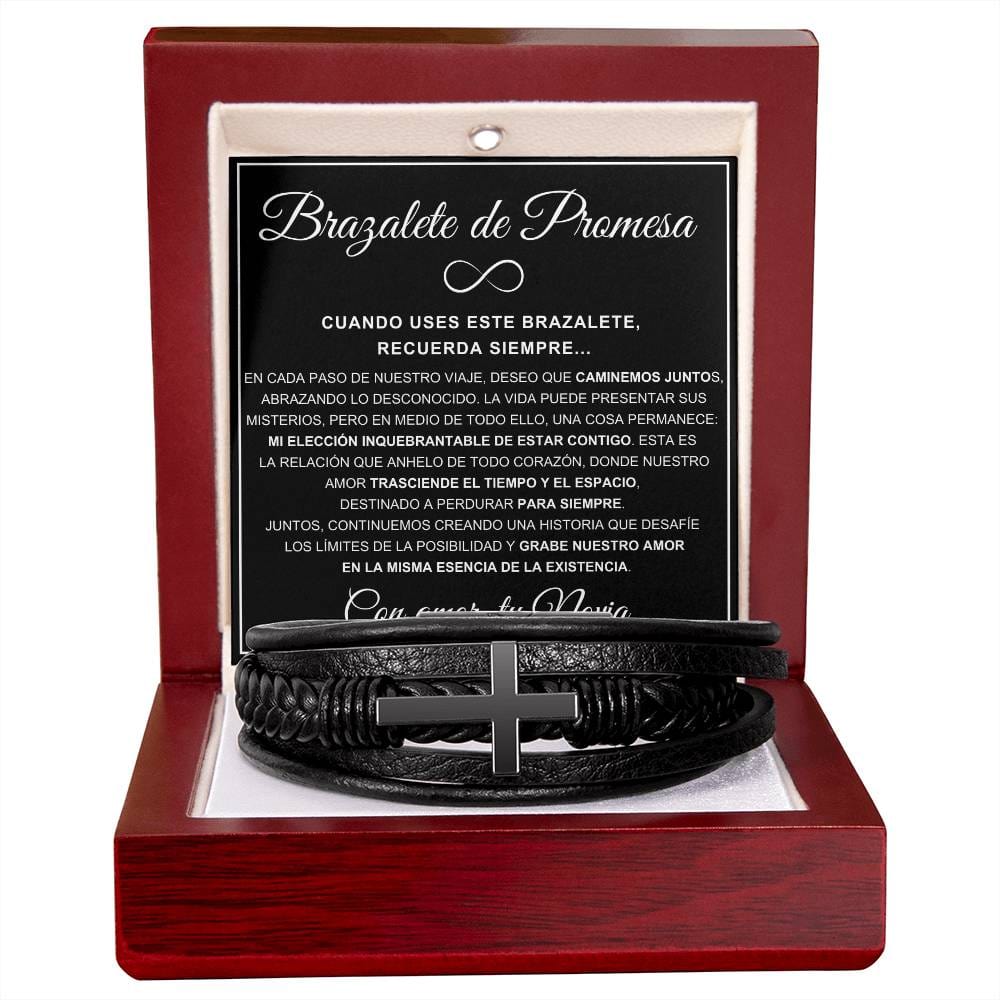 Regalo Para Novio/Esposo | Siempre Contigo | Pulsera Cruzada