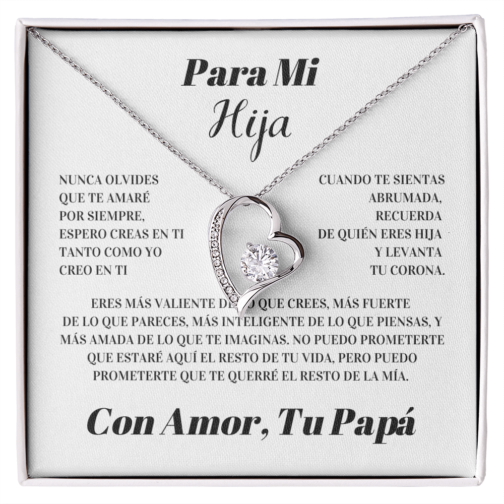 Regalo para hija | Siempre en mi corazón | Collar Amor eterno