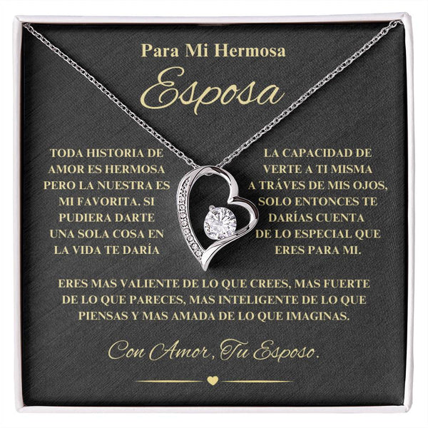 Regalo Para Novia/Esposa | Historia de Amor | Collar Amor para siempre