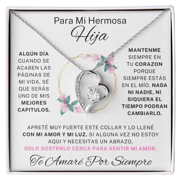 Regalo para hija | Mi hermosa | Collar de amor eterno