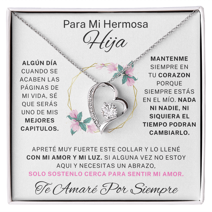 Regalo para hija | Mi hermosa | Collar de amor eterno