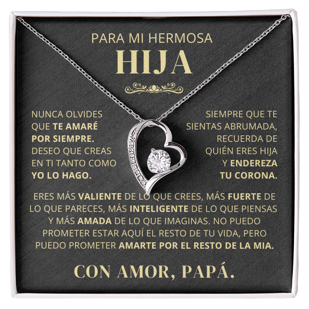 Regalo para hija | Te amo más que a nada | Collar Amor eterno