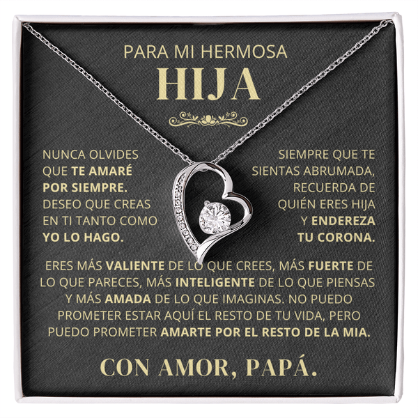 Regalo para hija | Te amo más que a nada | Collar Amor eterno