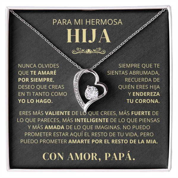 Regalo para hija | Todo lo que tengo | Collar Amor eterno