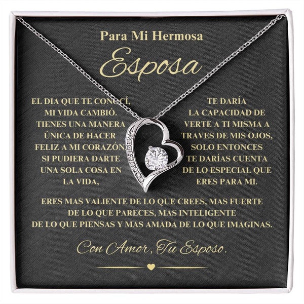 Regalo Para Novia/Esposa | Mi Hermosa | Collar Amor para siempre