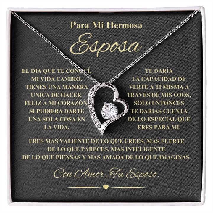 Regalo Para Novia/Esposa | Mi Hermosa | Collar Amor para siempre