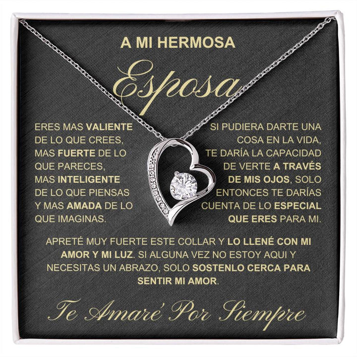 Regalo Para Novia/Esposa | Amor y mi luz | Collar Amor para siempre