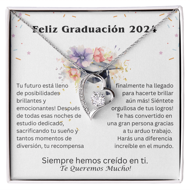 Regalo Para Hija | Graduación - Un futuro brillante te espera | Collar con Corazón