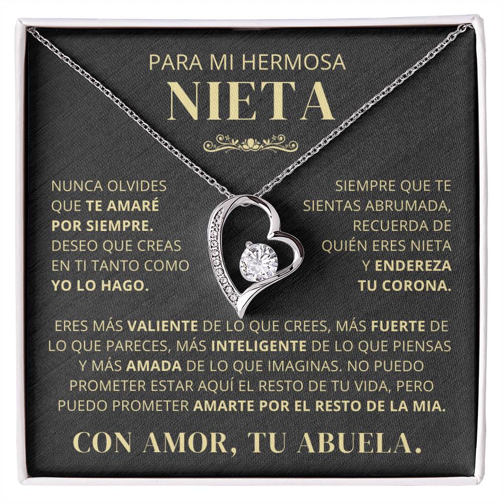 Regalo Para Nieta | Con amor, abuela | Collar de corazón