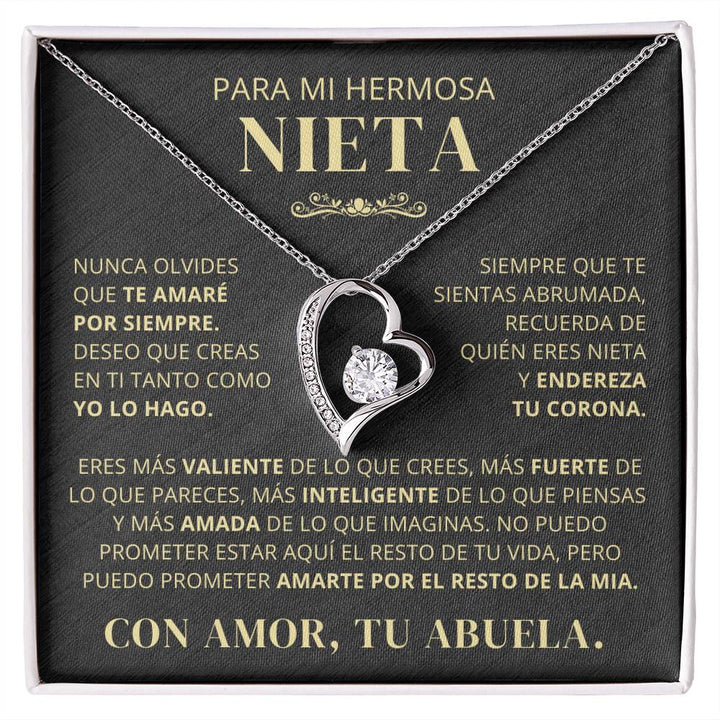 Regalo Para Nieta | Con amor, abuela | Collar de corazón