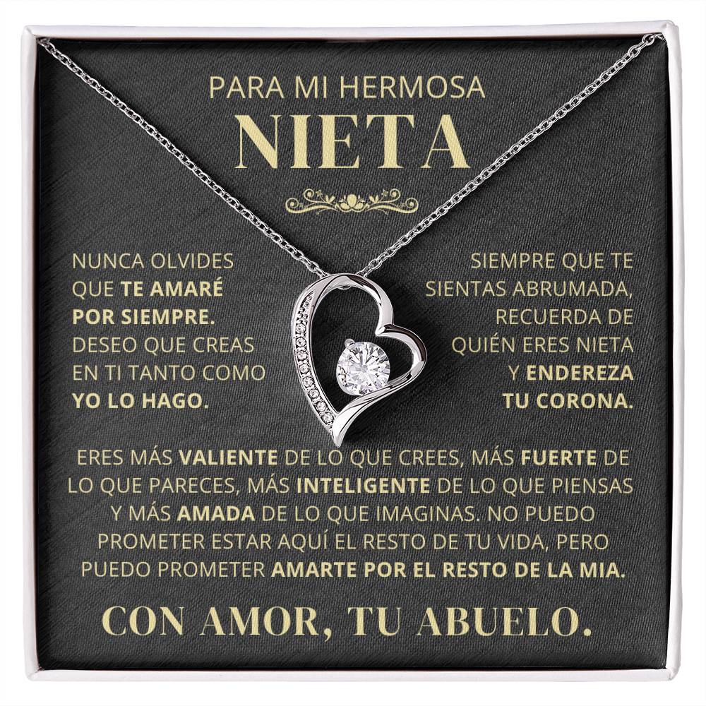 Regalo Para Nieta | Cree en ti | Collar de corazón