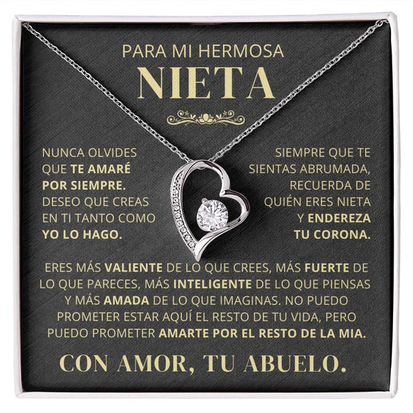 Regalo Para Nieta | Cree en ti | Collar de corazón