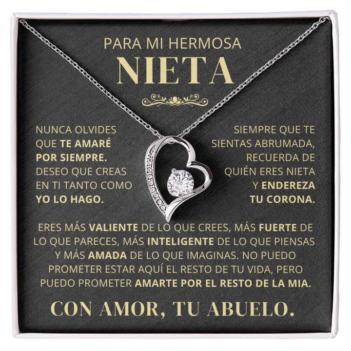 Regalo Para Nieta | Cree en ti | Collar de corazón