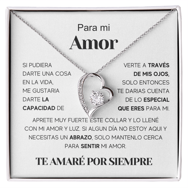 Regalo Para Nieta/ Novia/ Esposa | Amor especial | Collar Amor para siempre