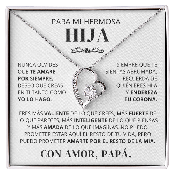 Regalo para hija | Orgullo de mi vida | Collar Amor eterno