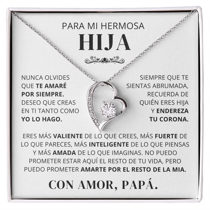Regalo para hija | Orgullo de mi vida | Collar Amor eterno