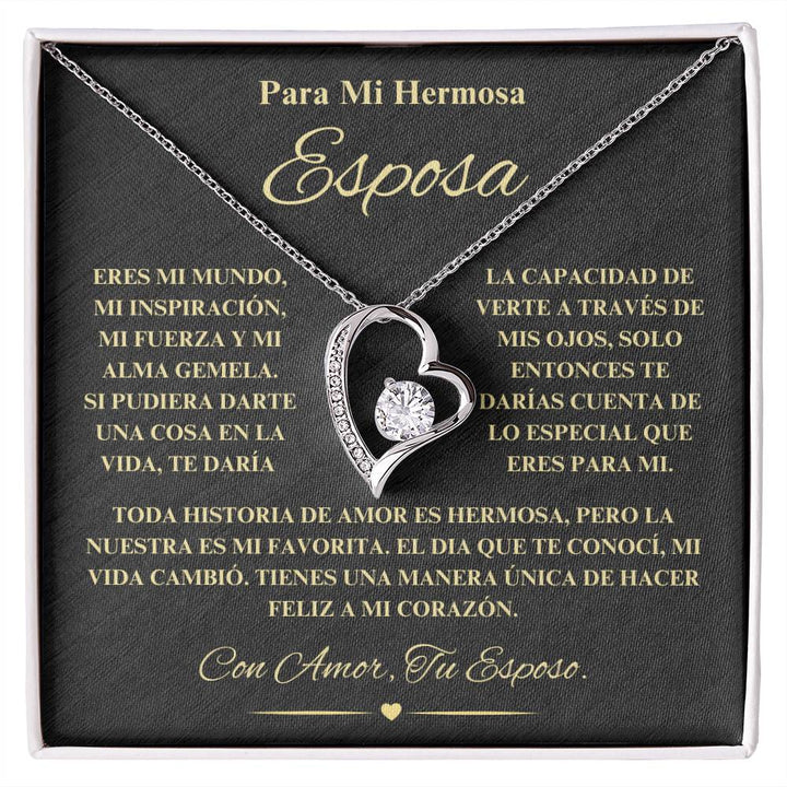 Regalo Para Novia/Esposa | Mi Fuerza | Collar Amor para siempre