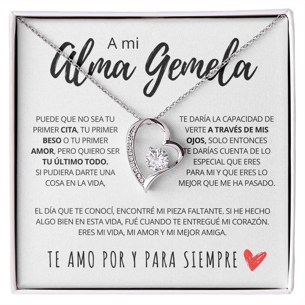 Regalo Para Novia/Esposa | A Mi Alma Gemela | Collar Amor para siempre
