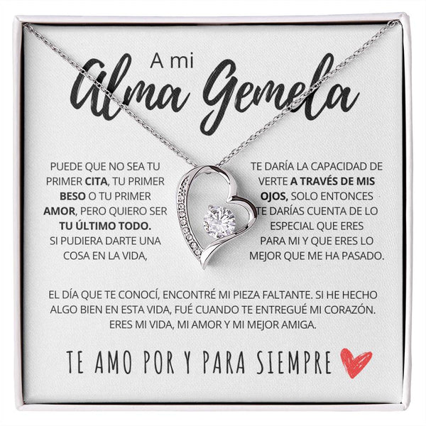 Regalo Para Novia/Esposa | A Mi Alma Gemela | Collar Amor para siempre