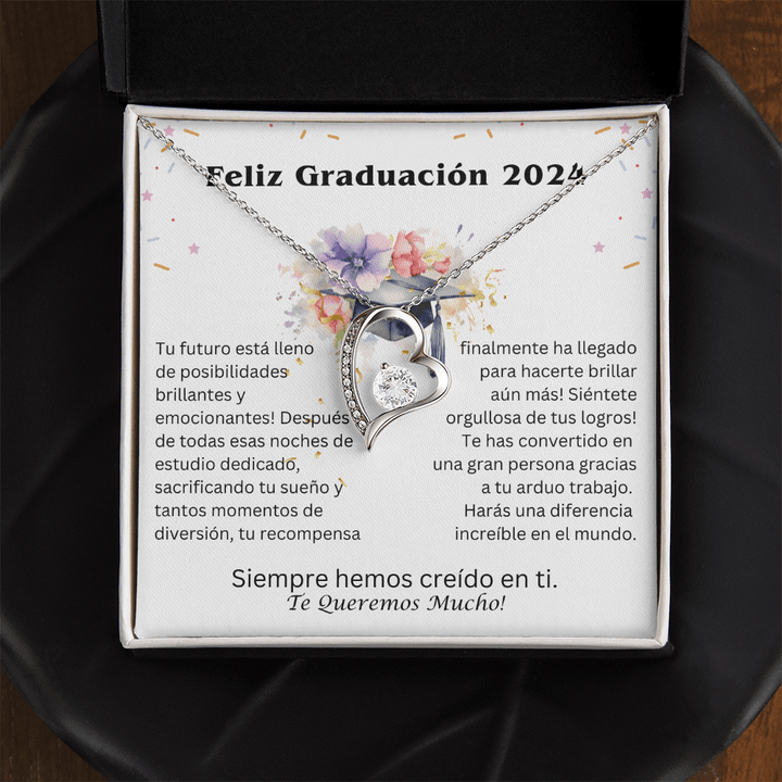 Regalo Para Hija | Graduación - Un futuro brillante te espera | Collar con Corazón