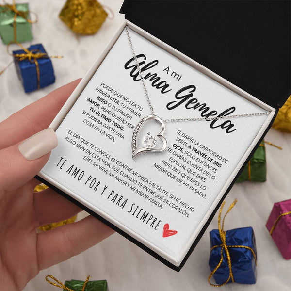 Regalo Para Novia/Esposa | A Mi Alma Gemela | Collar Amor para siempre