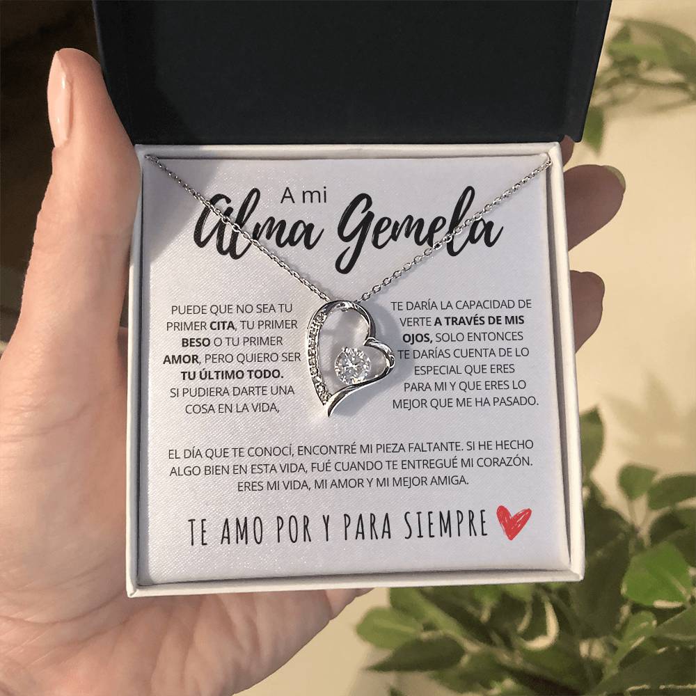 Regalo Para Novia/Esposa | A Mi Alma Gemela | Collar Amor para siempre