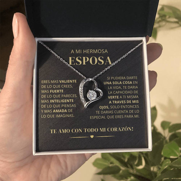 Regalo Para Novia/Esposa | Mas Fuerte & Mas Inteligente  | Collar Amor para siempre