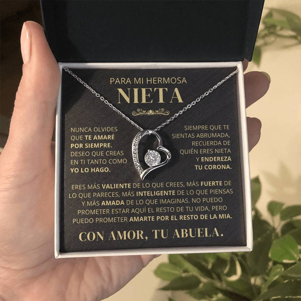 Regalo Para Nieta | Con amor, abuela | Collar de corazón