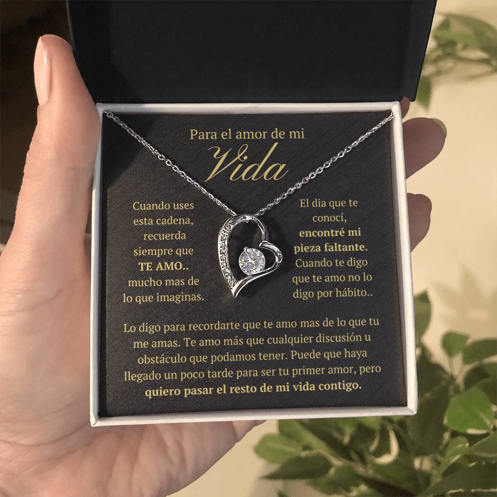 Regalo Para Novia/Esposa | Mi vida por siempre contigo | Collar Amor para siempre