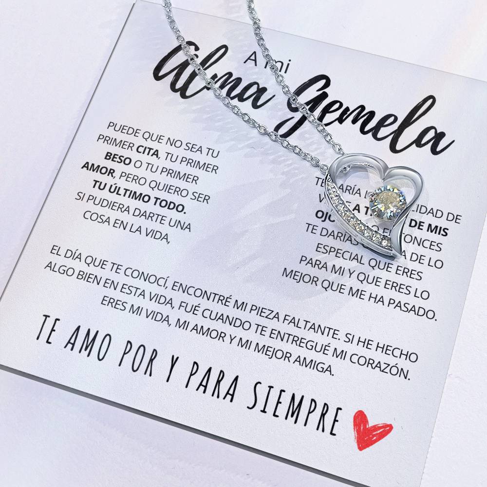 Regalo Para Novia/Esposa | A Mi Alma Gemela | Collar Amor para siempre