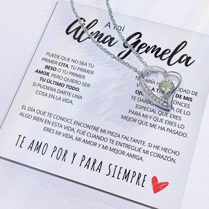 Regalo Para Novia/Esposa | A Mi Alma Gemela | Collar Amor para siempre