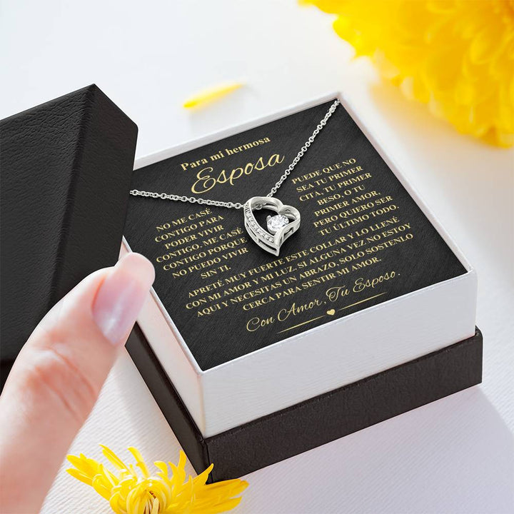 Regalo Para Esposa | Contigo | Collar Amor para siempre