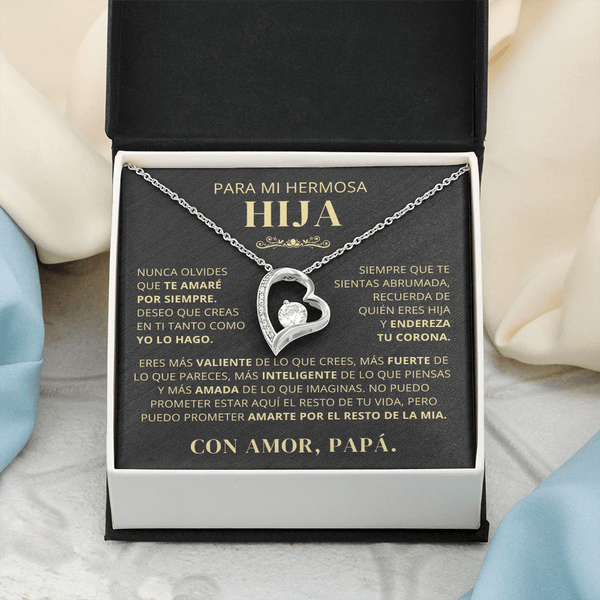 Regalo para hija | Te amo más que a nada | Collar Amor eterno